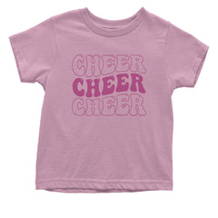 Cheer Cheer Cheer Infant One-Piece Romper Bodysuit and Toddler T-shirt Light Pink