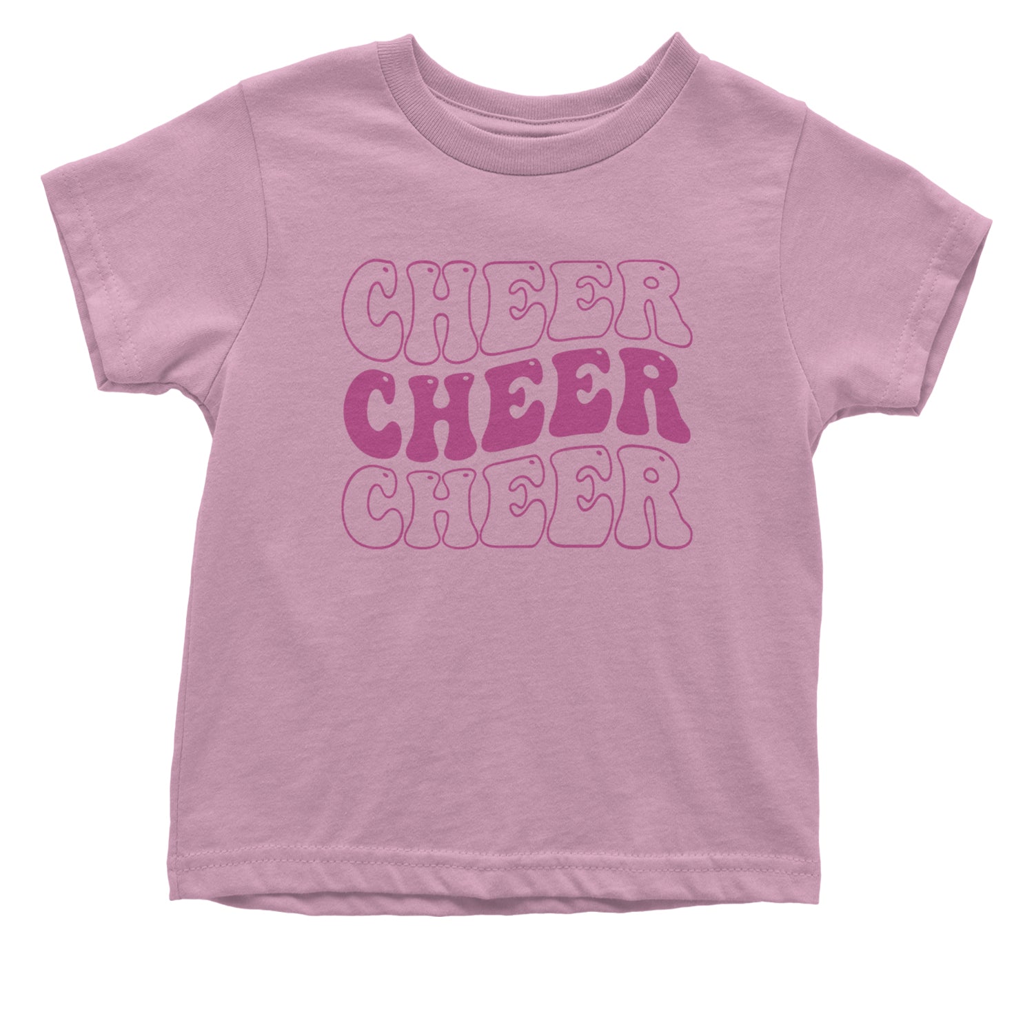 Cheer Cheer Cheer Infant One-Piece Romper Bodysuit and Toddler T-shirt Light Pink