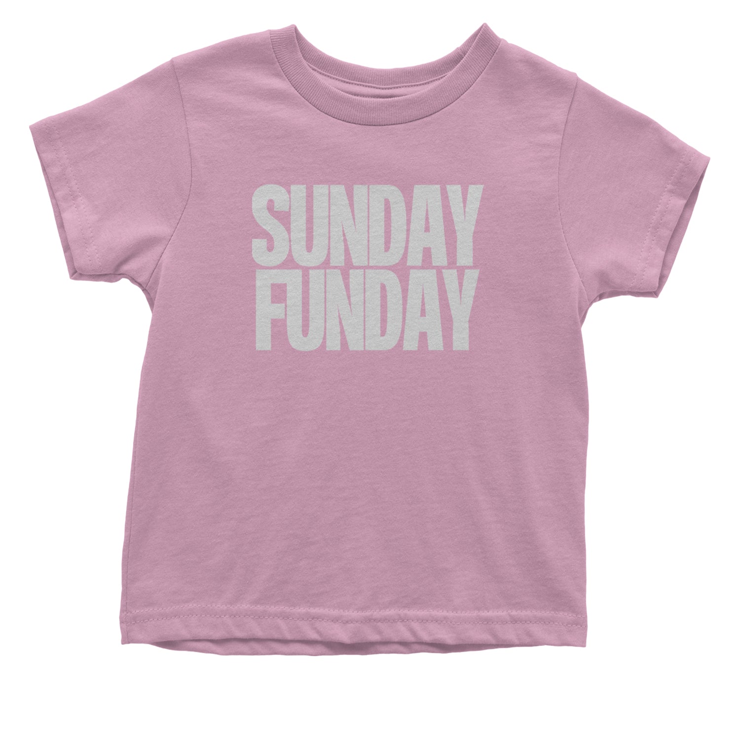 Sunday Funday  Infant One-Piece Romper Bodysuit and Toddler T-shirt Light Pink