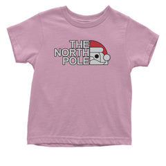 The North Pole Santa Face Infant One-Piece Romper Bodysuit and Toddler T-shirt Light Pink