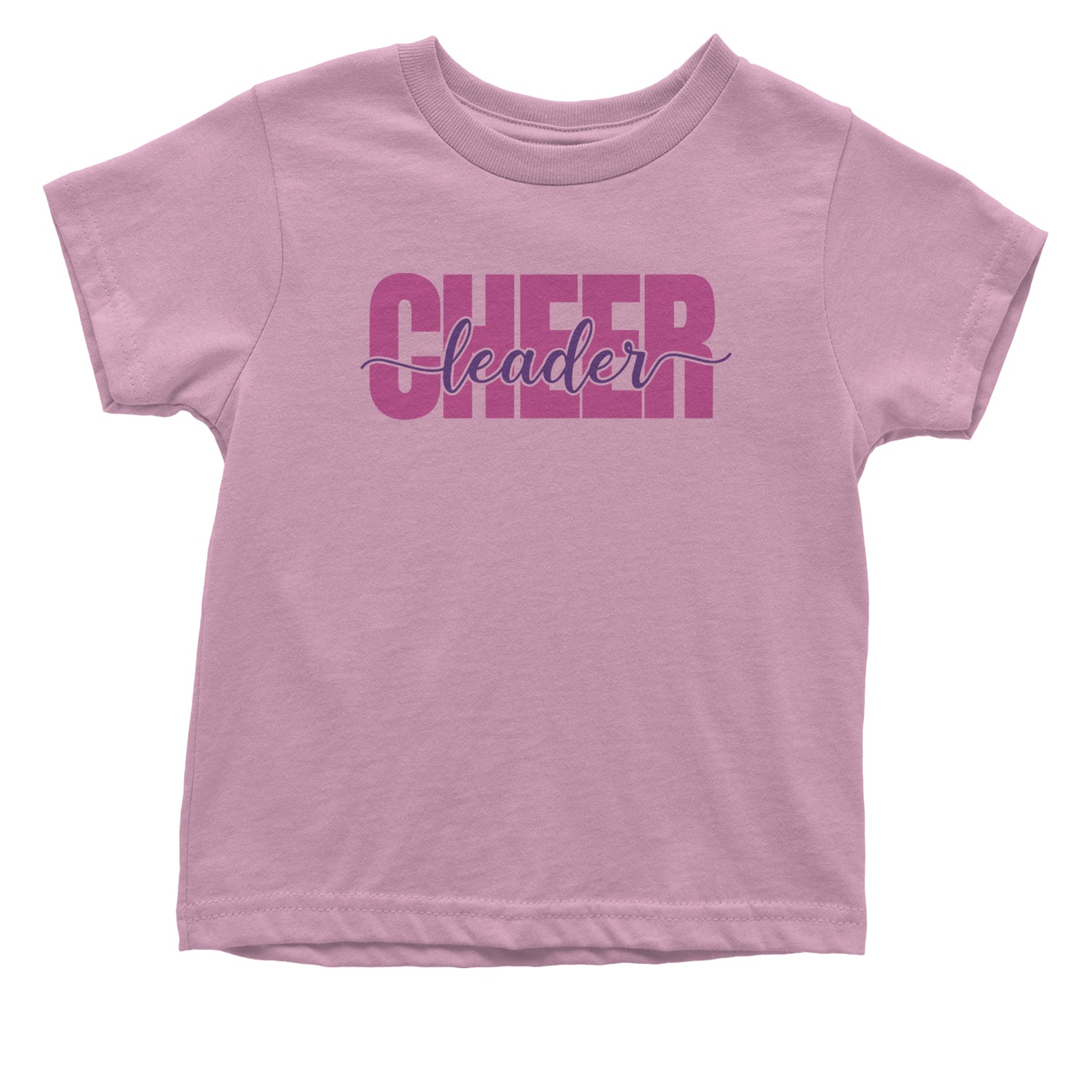 Cheerleader with Scripted Flair Infant One-Piece Romper Bodysuit and Toddler T-shirt Light Pink