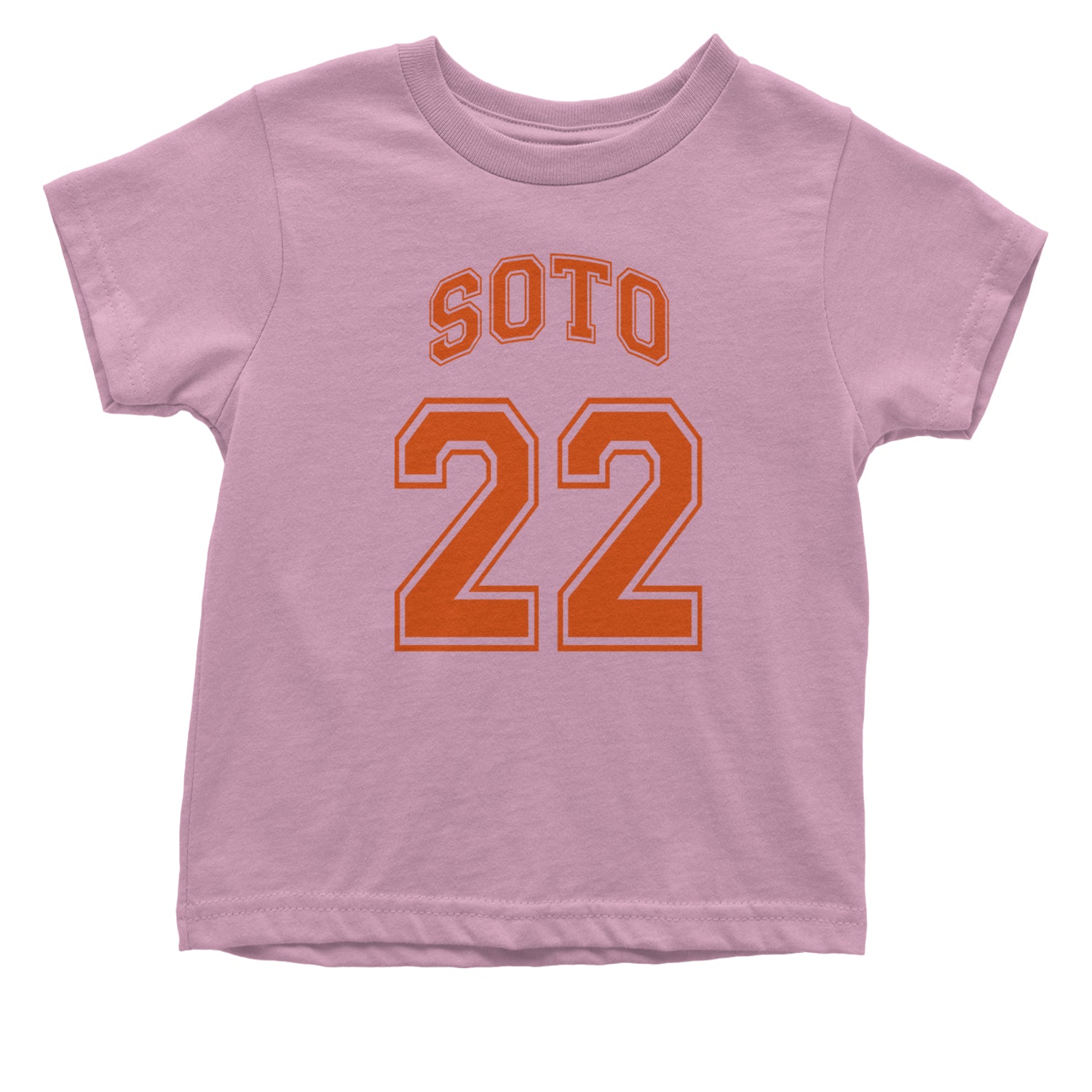 Soto Number 22 Infant One-Piece Romper Bodysuit and Toddler T-shirt Light Pink