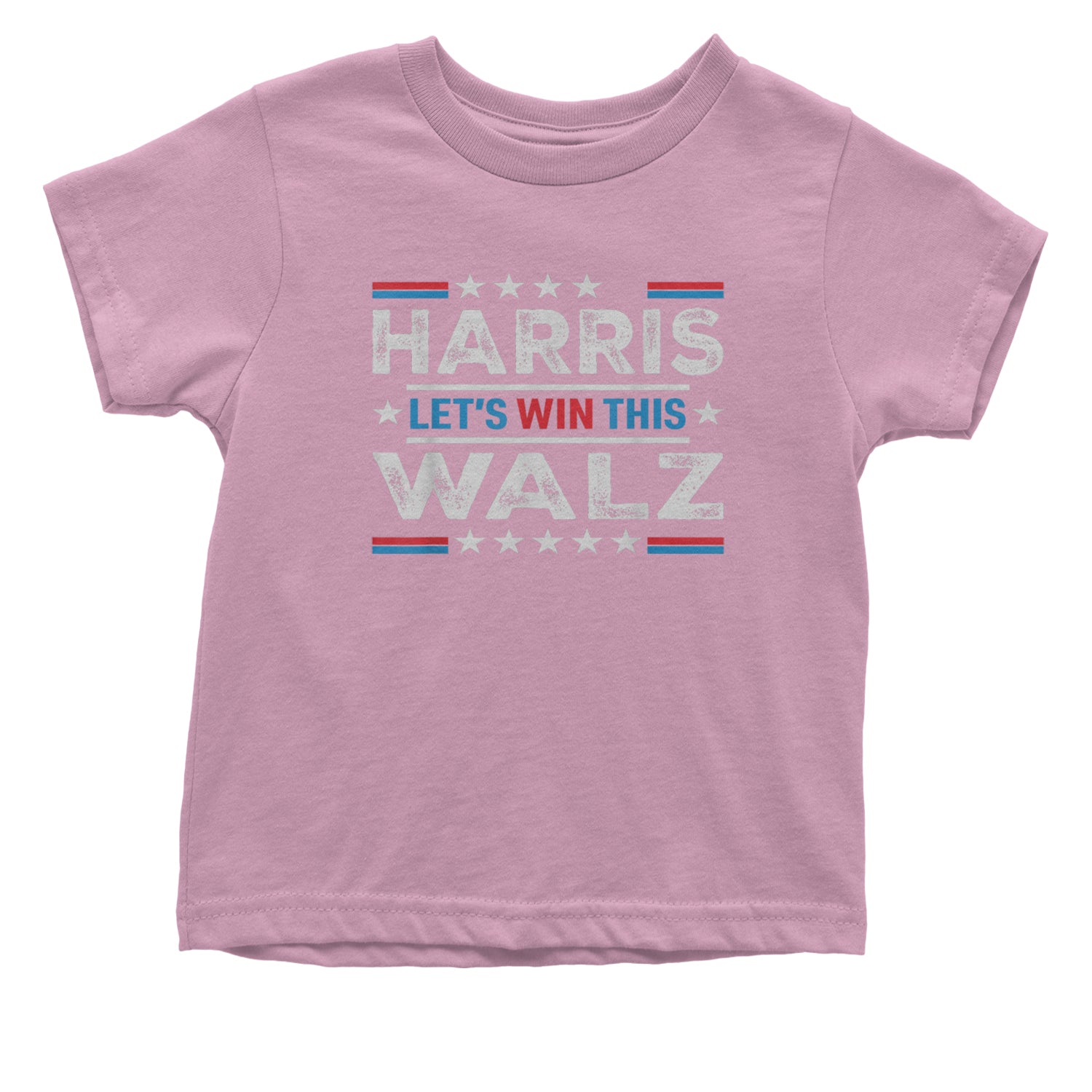 Kamala Harris and Tim Walz For President Infant One-Piece Romper Bodysuit and Toddler T-shirt Light Pink