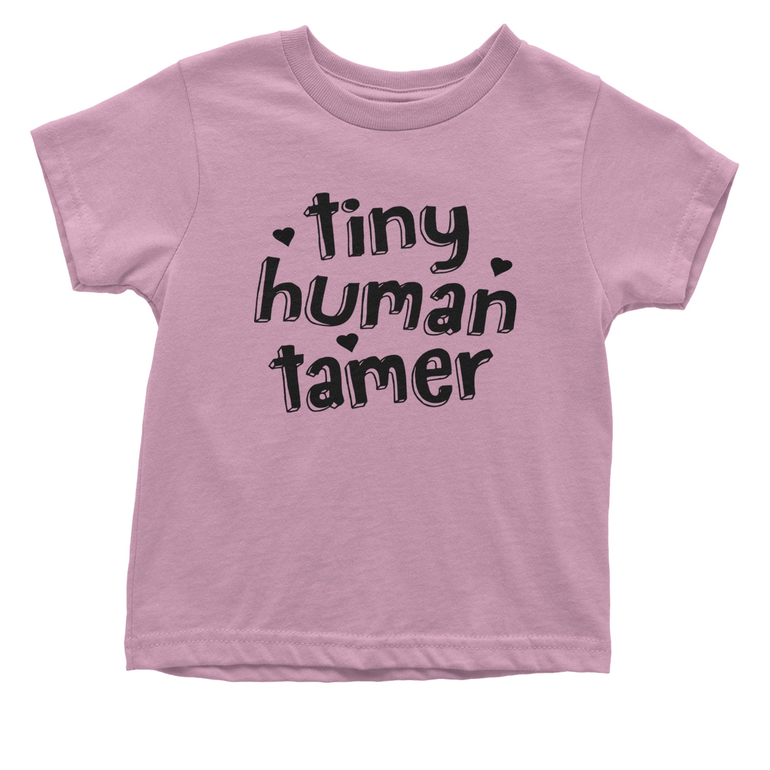 Tiny Human Tamer Teacher Infant One-Piece Romper Bodysuit and Toddler T-shirt Light Pink