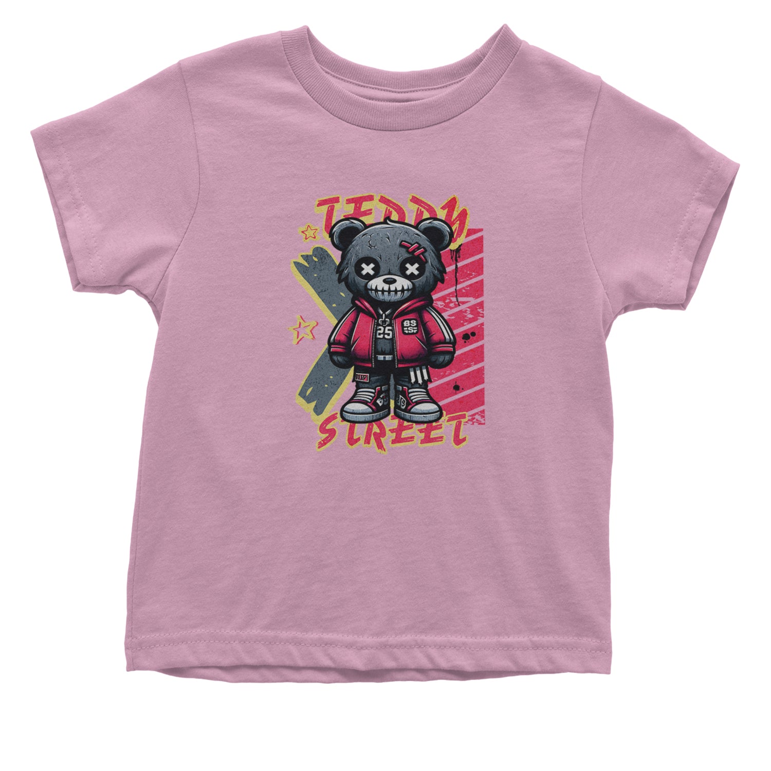 Teddy Attitude Urban Graffiti Bear Infant One-Piece Romper Bodysuit Or Toddler T-shirt Light Pink