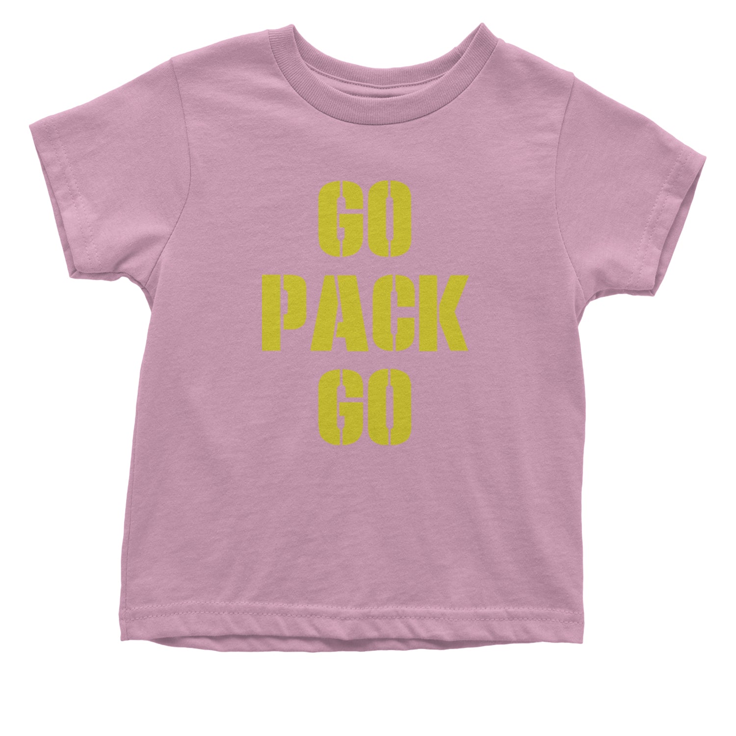 Go Pack Go Green Bay Infant One-Piece Romper Bodysuit and Toddler T-shirt Light Pink