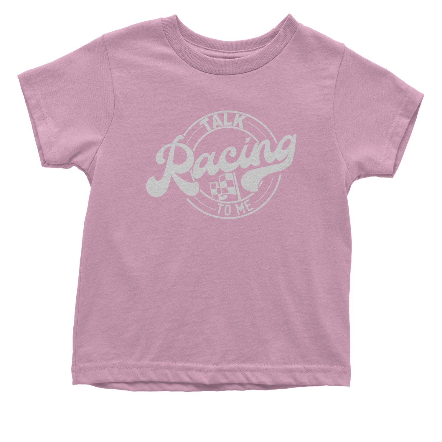 Talk Racing To Me Infant One-Piece Romper Bodysuit and Toddler T-shirt Light Pink