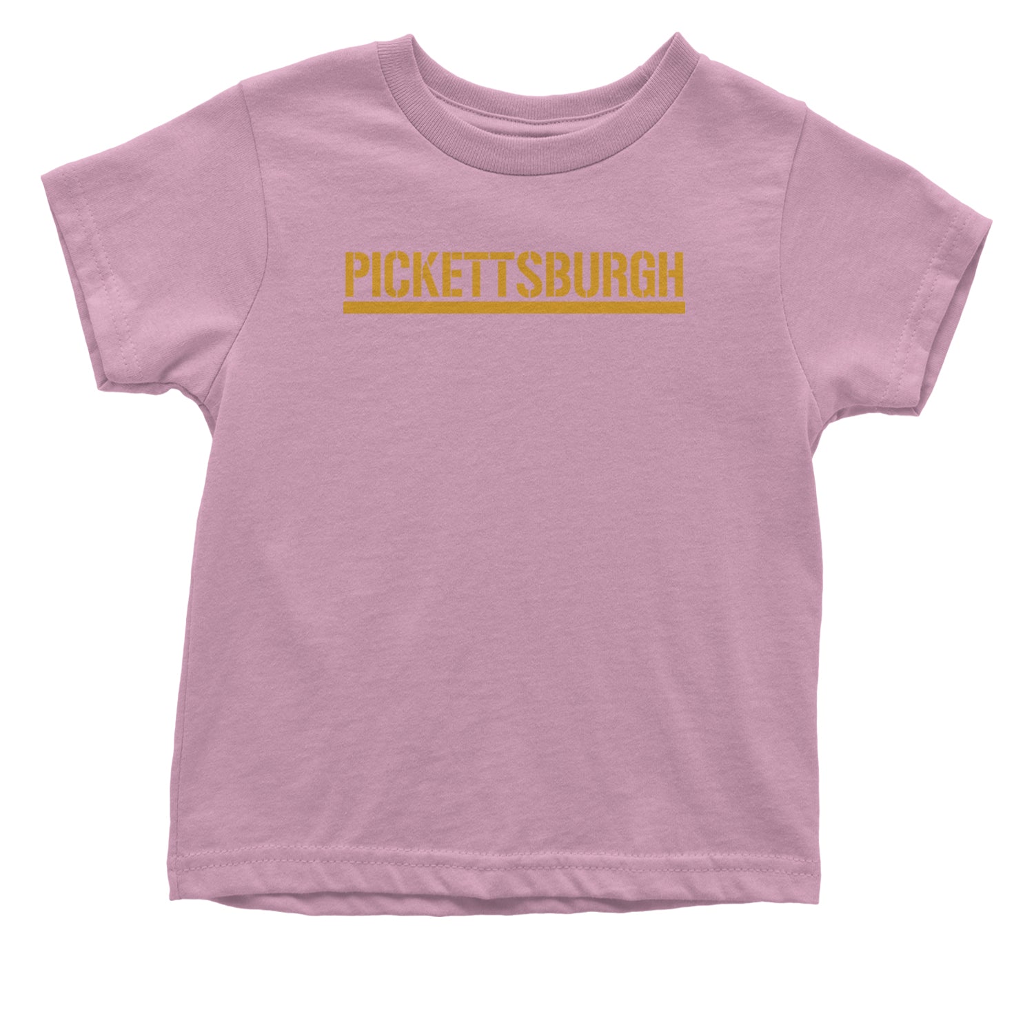 Pickettsburgh Pittsburgh Football Infant One-Piece Romper Bodysuit and Toddler T-shirt Light Pink