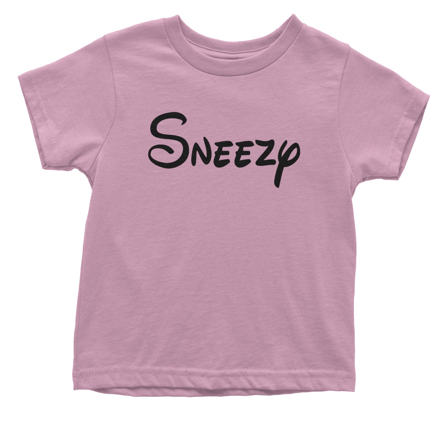 Sneezy - 7 Dwarfs Costume Infant One-Piece Romper Bodysuit and Toddler T-shirt Light Pink