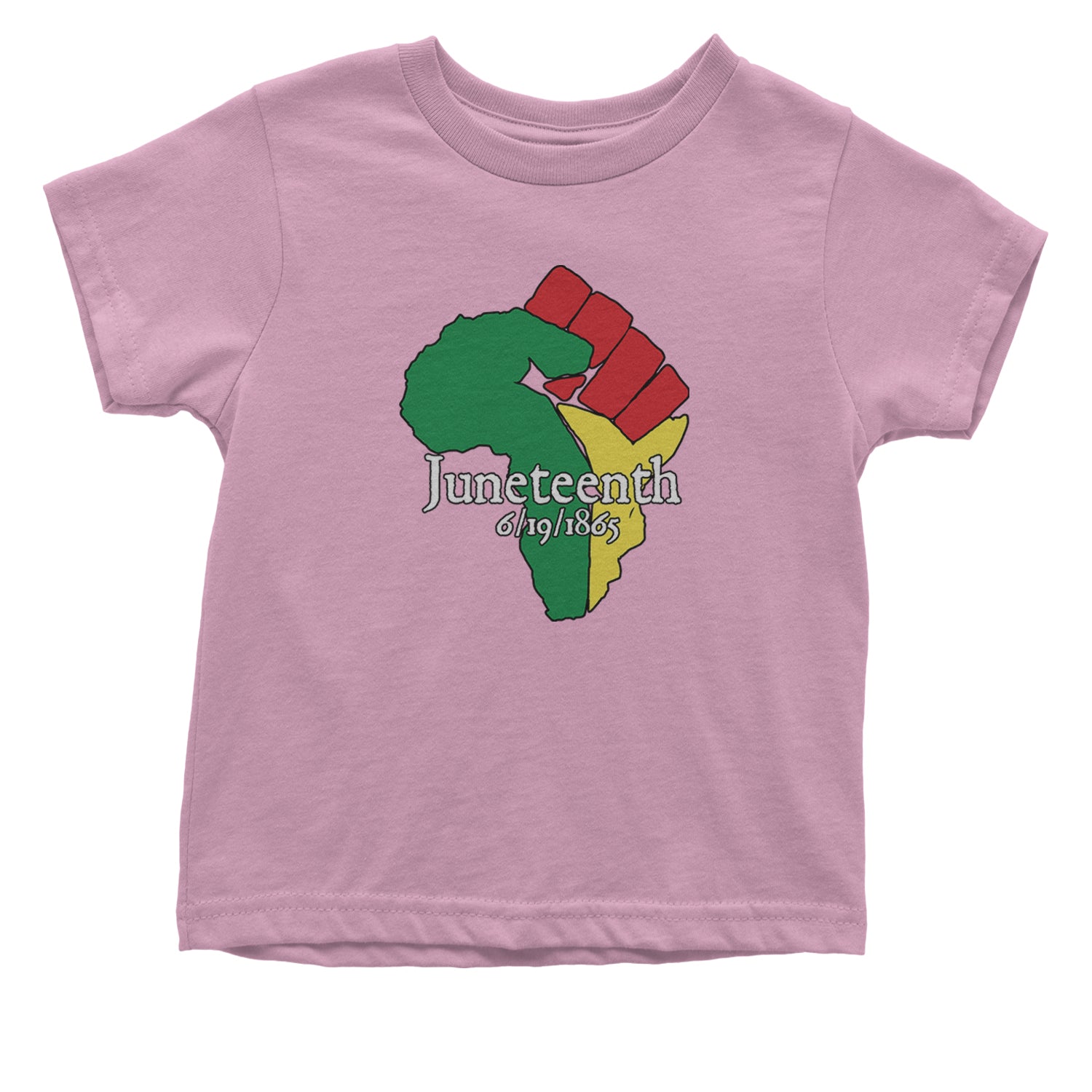 Juneteenth Raised Fist Africa Celebrate Emancipation Day Infant One-Piece Romper Bodysuit and Toddler T-shirt Light Pink