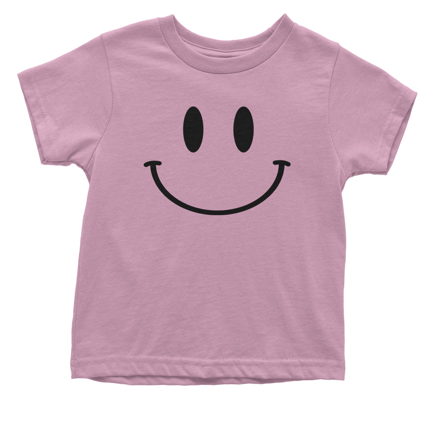 Smile Face Infant One-Piece Romper Bodysuit and Toddler T-shirt Light Pink