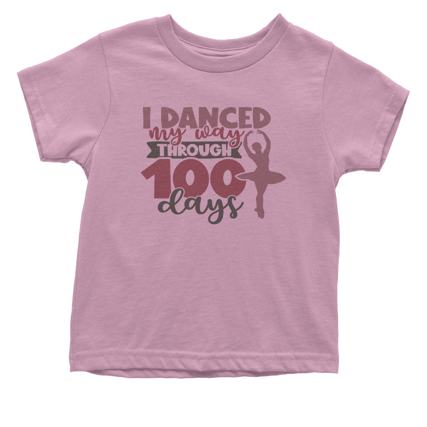 I Danced My Way Through 100 Days Of School Infant One-Piece Romper Bodysuit and Toddler T-shirt Light Pink