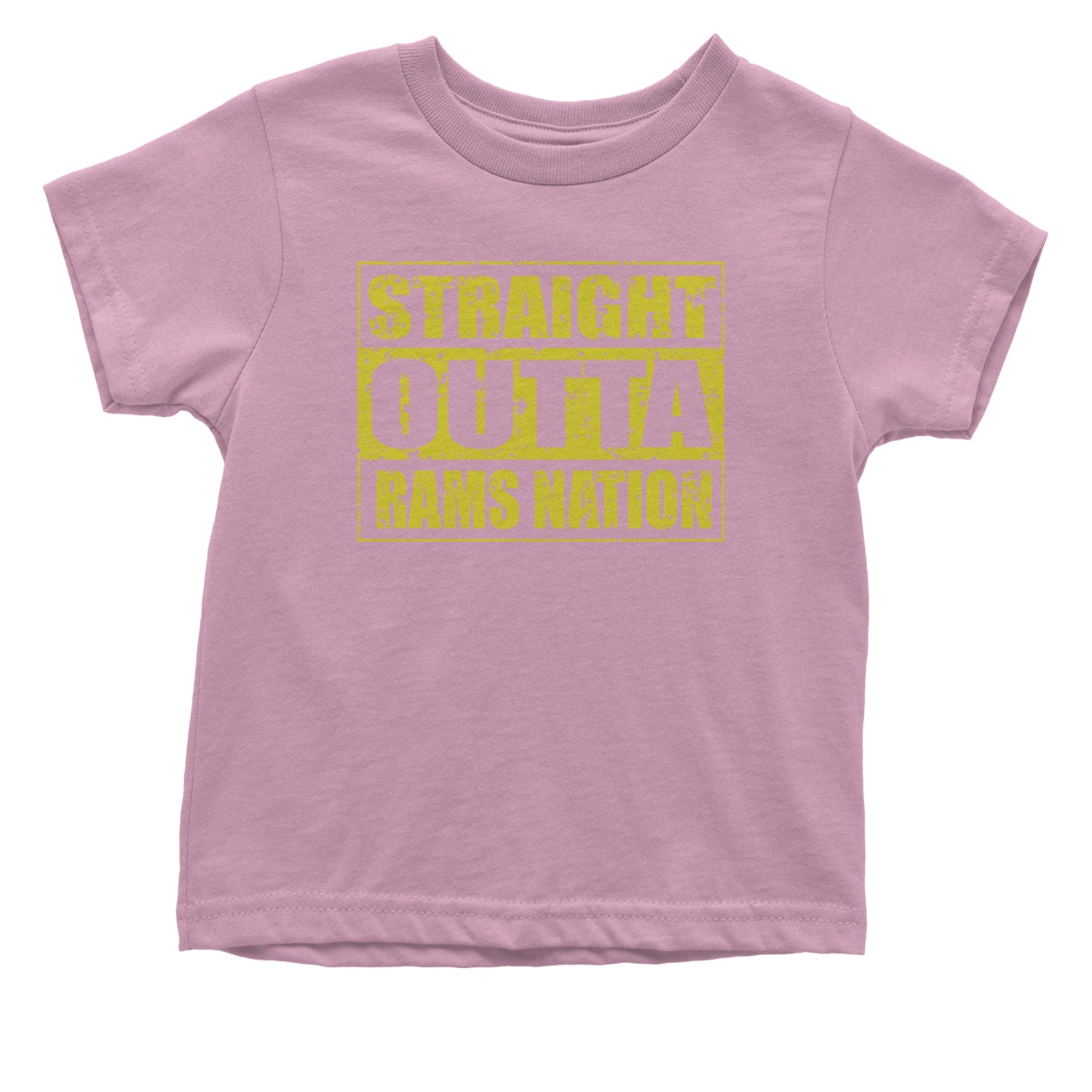 Straight Outta Rams Nation   Infant One-Piece Romper Bodysuit and Toddler T-shirt Light Pink