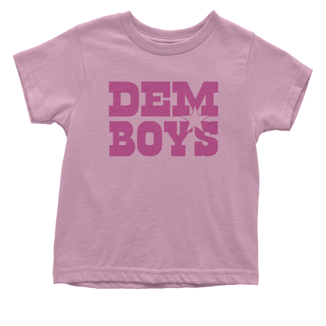 Dem Boys Hot Pink Dallas  Infant One-Piece Romper Bodysuit and Toddler T-shirt Light Pink