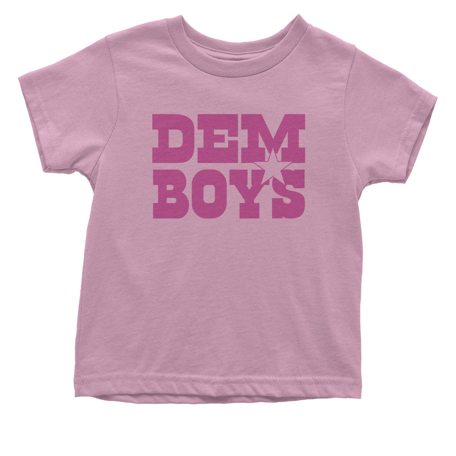 Dem Boys Hot Pink Dallas  Infant One-Piece Romper Bodysuit and Toddler T-shirt Light Pink