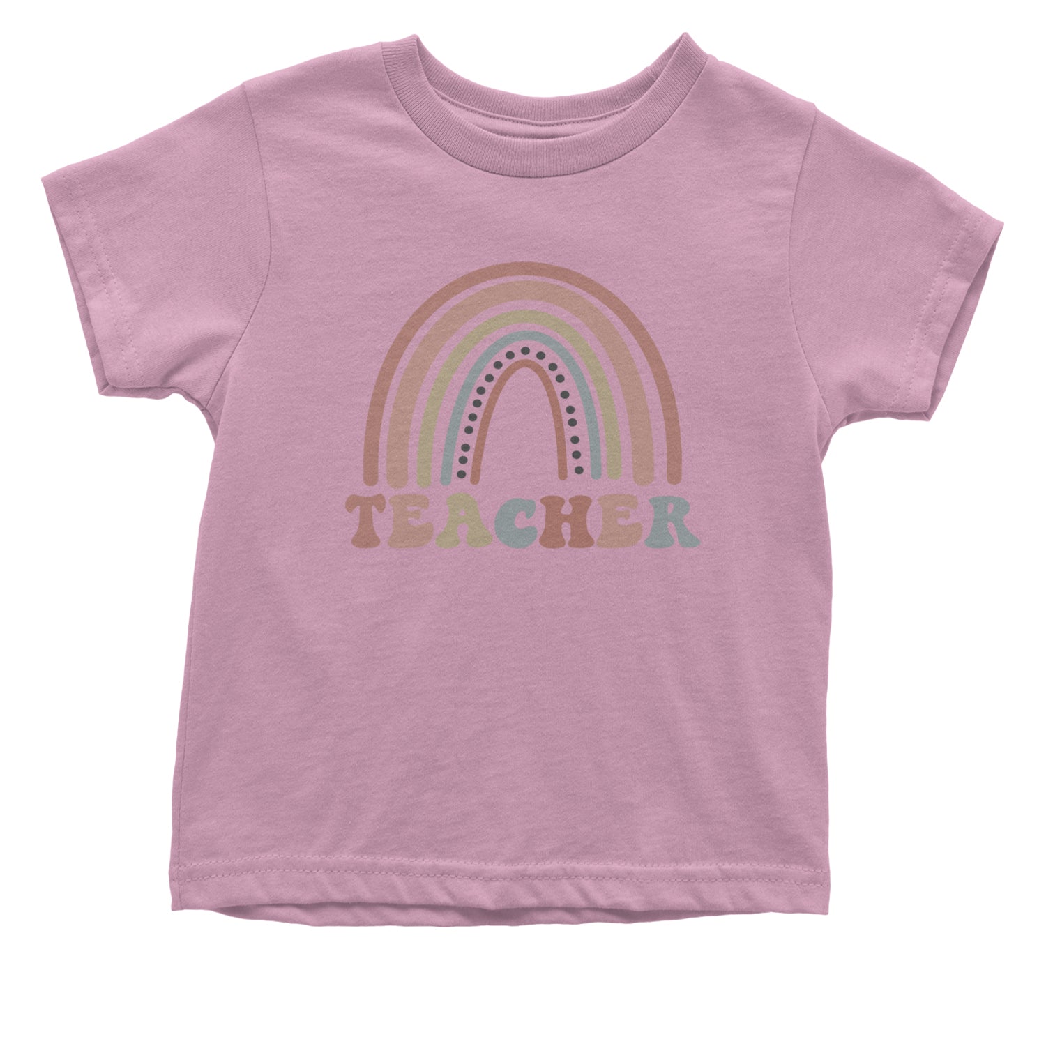 Teacher Pastel Rainbow Infant One-Piece Romper Bodysuit and Toddler T-shirt Light Pink