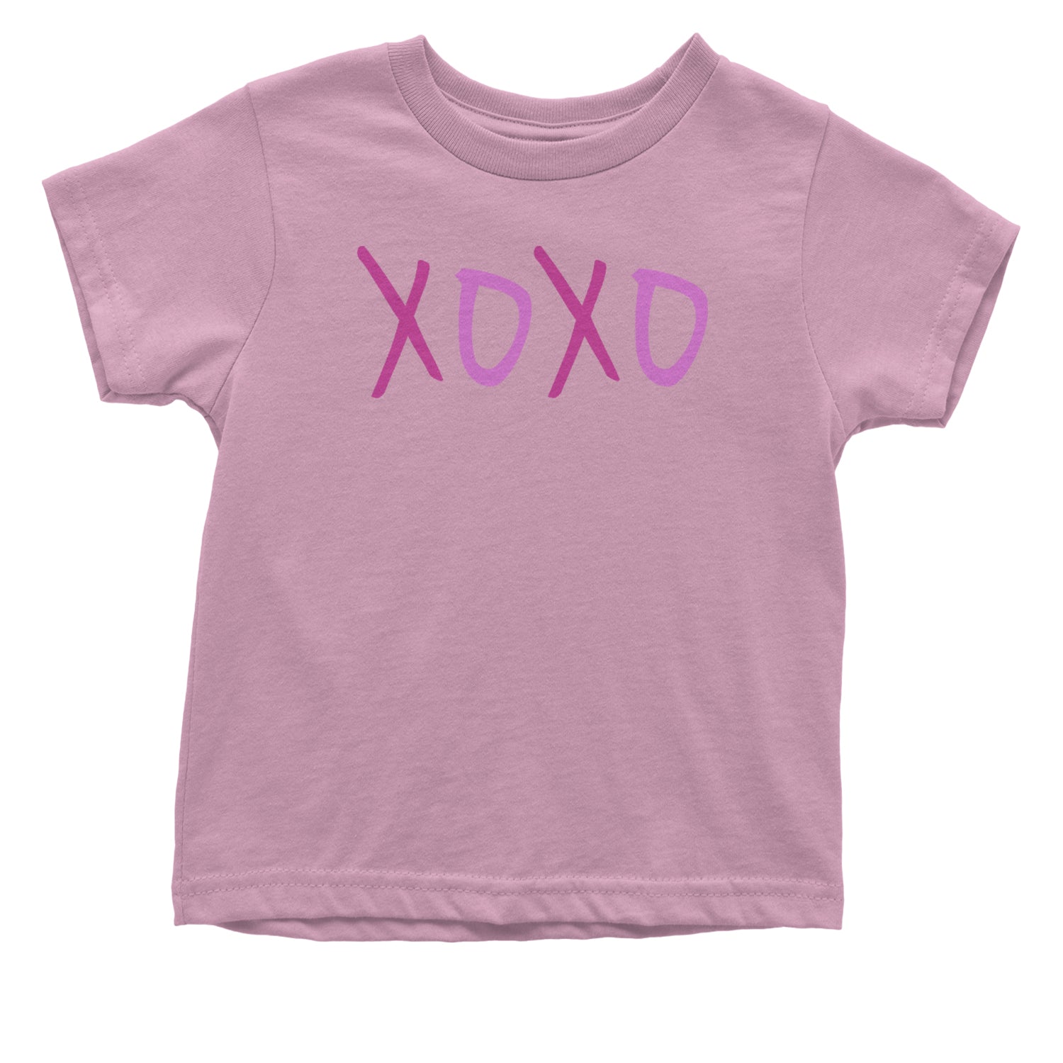 XOXO Pink Print Infant One-Piece Romper Bodysuit and Toddler T-shirt Light Pink