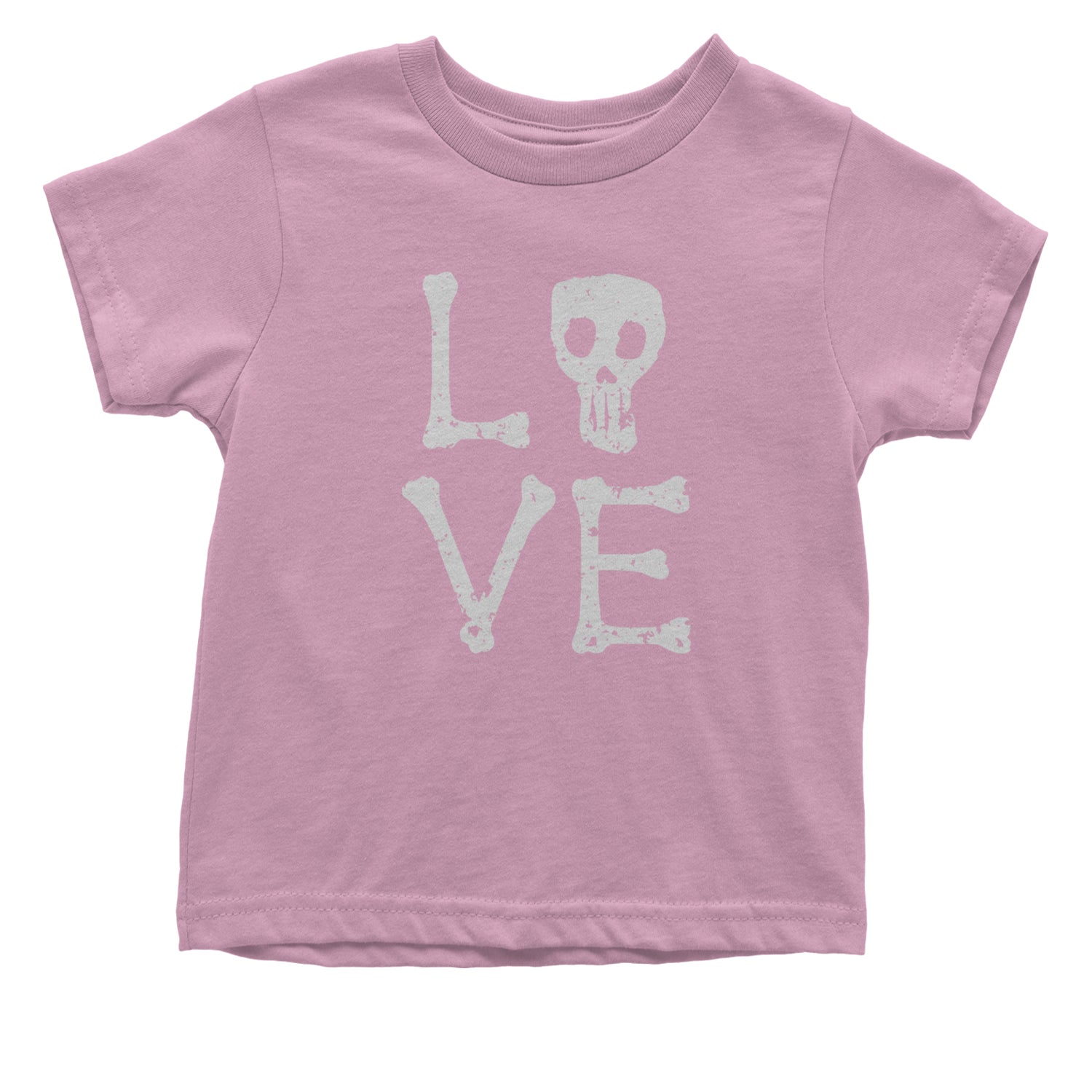 Love Skeleton Bones Infant One-Piece Romper Bodysuit and Toddler T-shirt Light Pink