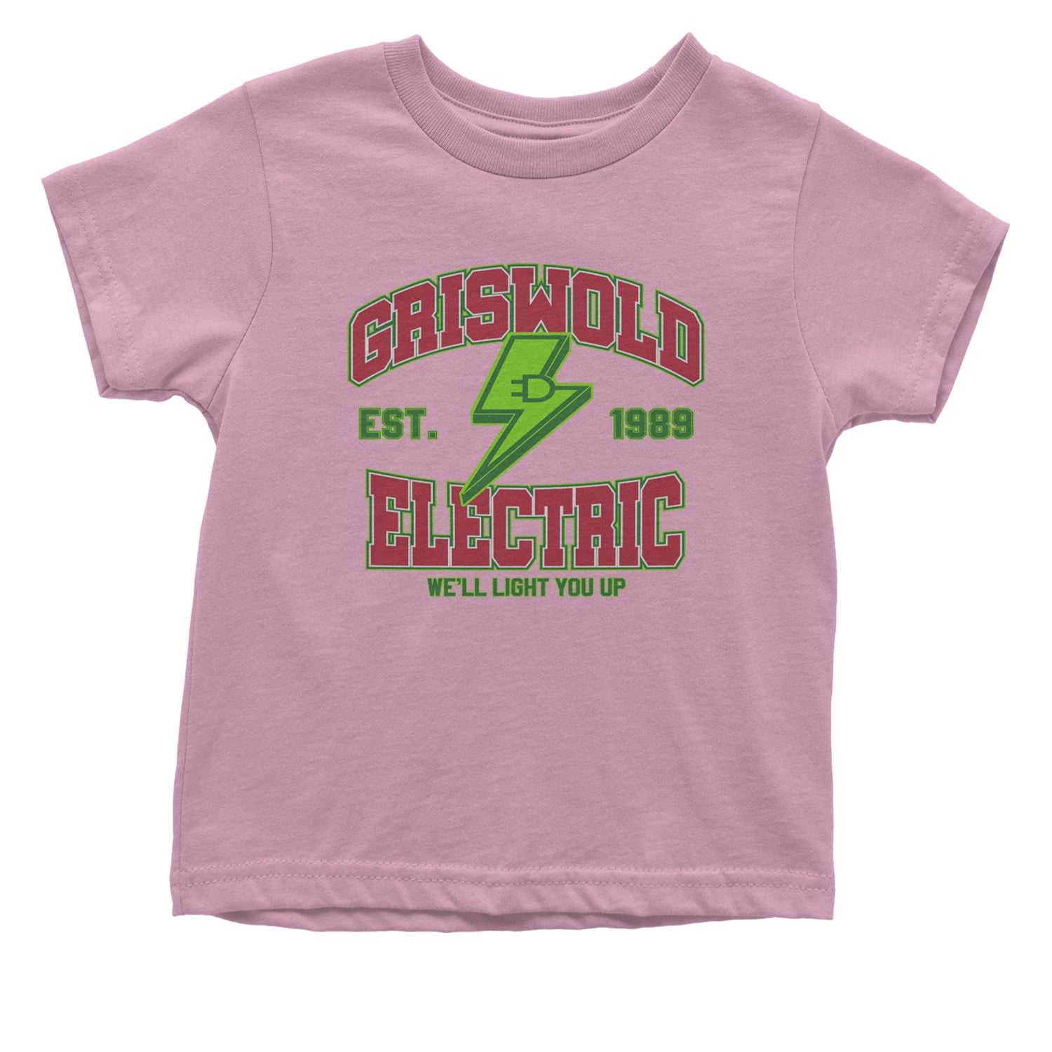 Griswold Electric We'll Light You Up Infant One-Piece Romper Bodysuit and Toddler T-shirt Light Pink