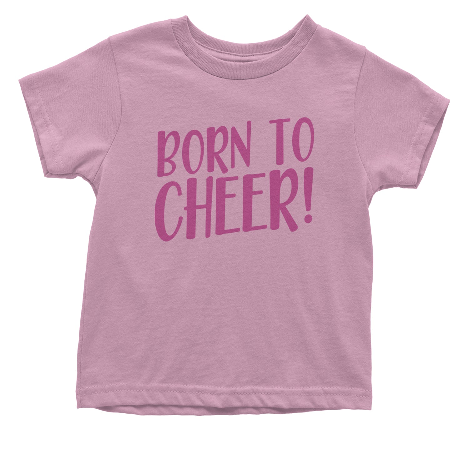 Born To Cheer Infant One-Piece Romper Bodysuit and Toddler T-shirt Light Pink