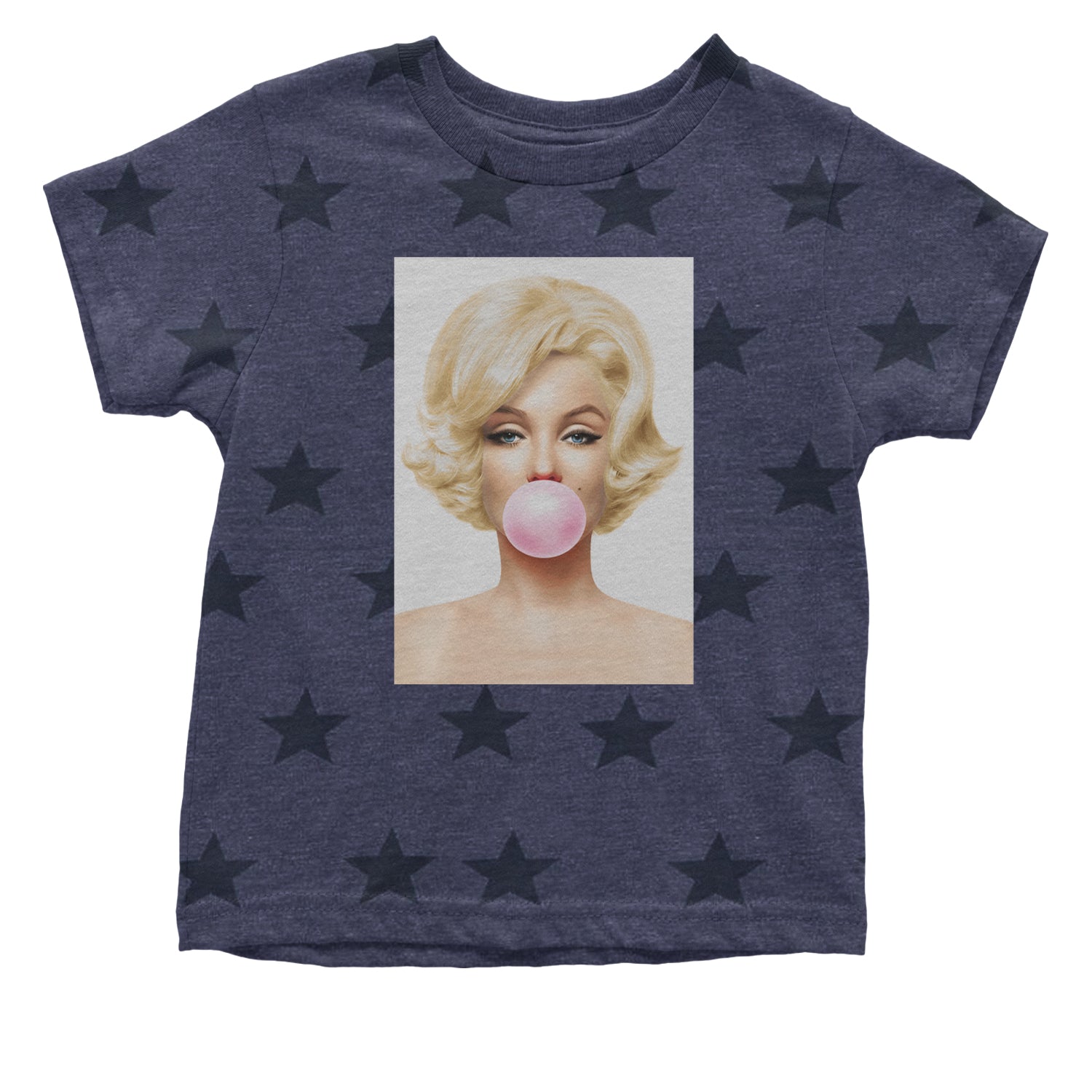 Ms. Monroe Pink Bubble Gum American Icon Infant One-Piece Romper Bodysuit and Toddler T-shirt Navy Blue STAR