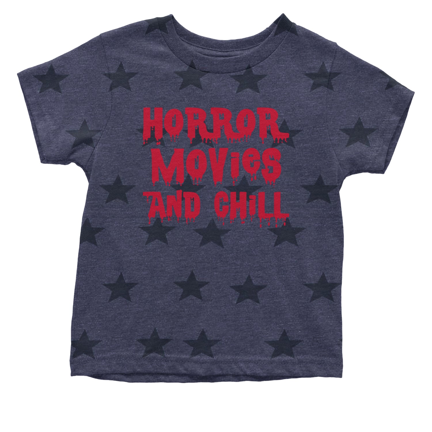 Horror Movies and Chill Infant One-Piece Romper Bodysuit and Toddler T-shirt Navy Blue STAR