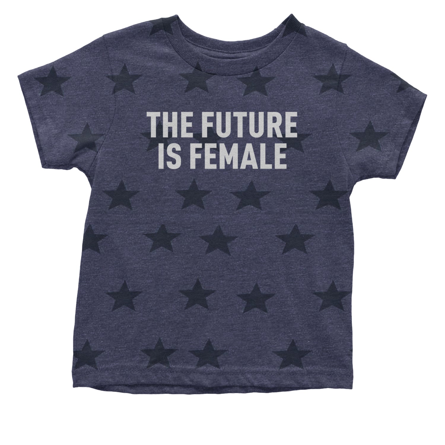 The Future Is Female Feminism  Infant One-Piece Romper Bodysuit and Toddler T-shirt Navy Blue STAR