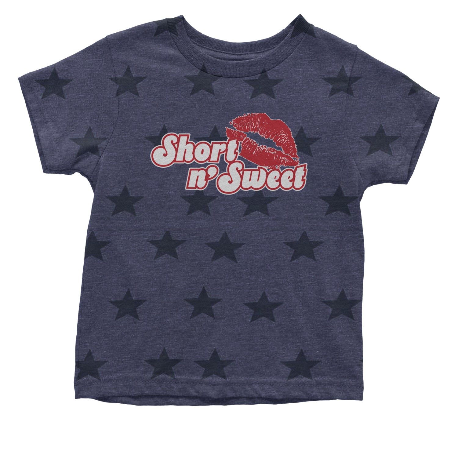 Short N' Sweet Red Lips Infant One-Piece Romper Bodysuit and Toddler T-shirt Navy Blue STAR