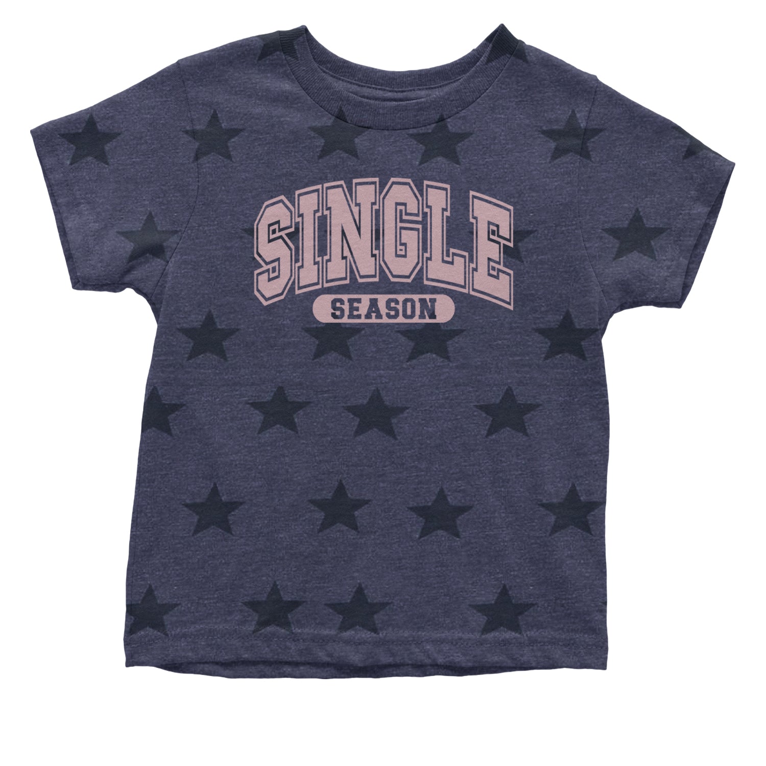 Single Season Valentine's Day Infant One-Piece Romper Bodysuit and Toddler T-shirt Navy Blue STAR