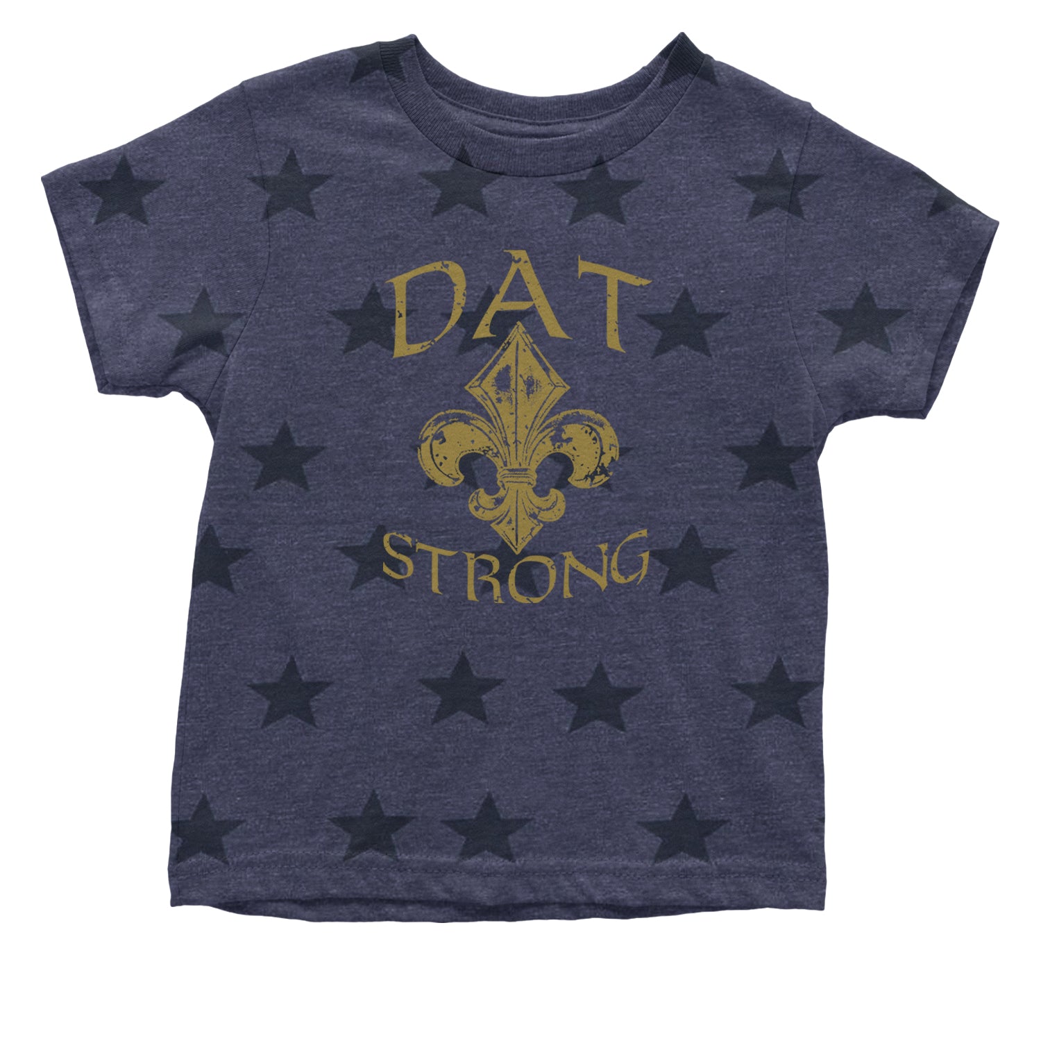 Dat Strong New Orleans   Infant One-Piece Romper Bodysuit and Toddler T-shirt Navy Blue STAR