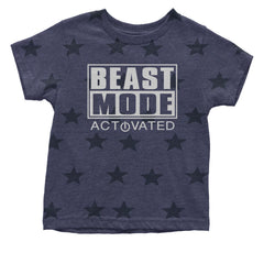 Activated Beast Mode Workout Gym Clothing Infant One-Piece Romper Bodysuit and Toddler T-shirt Navy Blue STAR