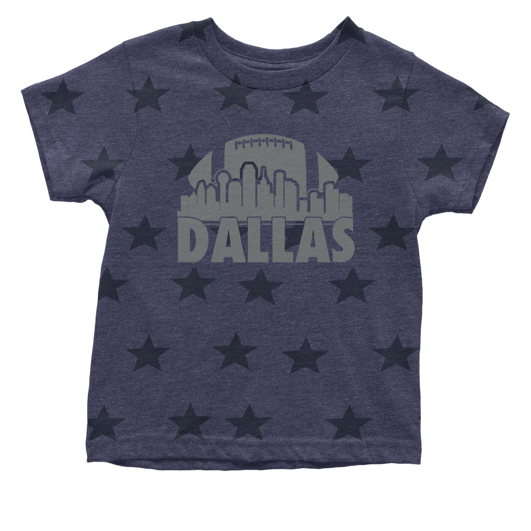 Dallas Texas Skyline Infant One-Piece Romper Bodysuit and Toddler T-shirt Navy Blue STAR