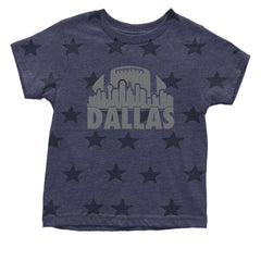 Dallas Texas Skyline Infant One-Piece Romper Bodysuit and Toddler T-shirt Navy Blue STAR