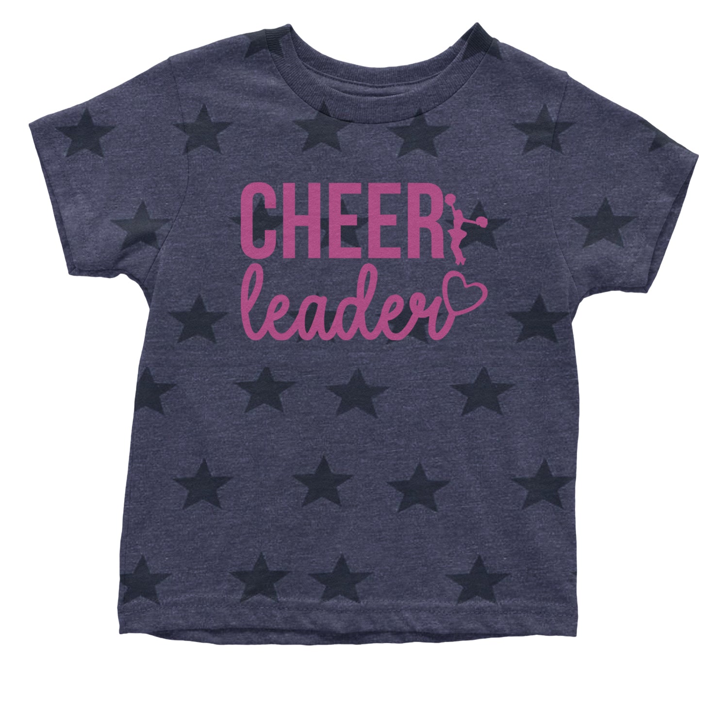 Cheerleader Heart Love Infant One-Piece Romper Bodysuit and Toddler T-shirt Navy Blue STAR