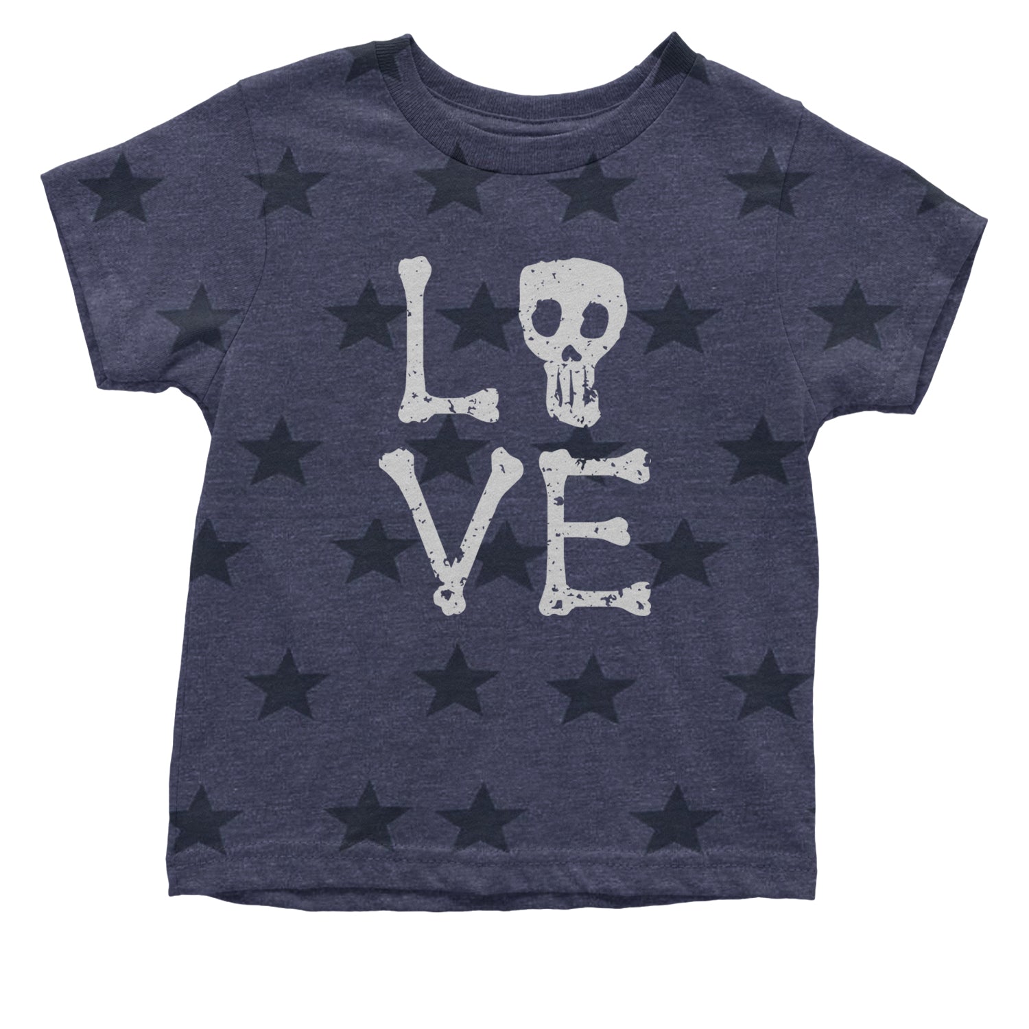 Love Skeleton Bones Infant One-Piece Romper Bodysuit and Toddler T-shirt Navy Blue STAR