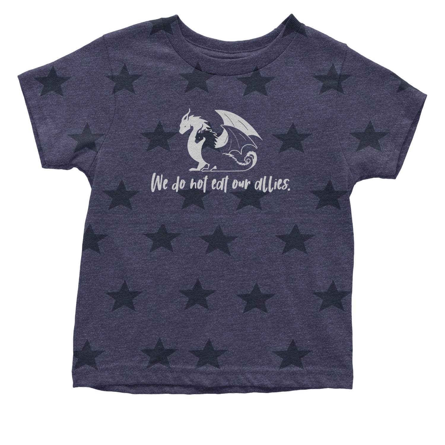 We Do Not Eat Our Allies Fourth Wing Basgiath Infant One-Piece Romper Bodysuit Or Toddler T-shirt Navy Blue STAR