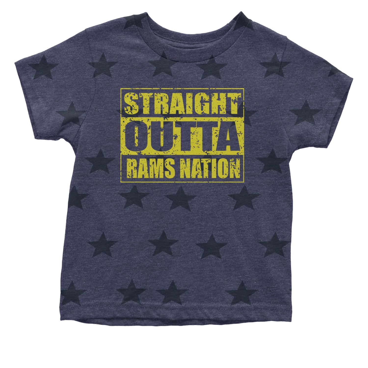 Straight Outta Rams Nation   Infant One-Piece Romper Bodysuit and Toddler T-shirt Navy Blue STAR