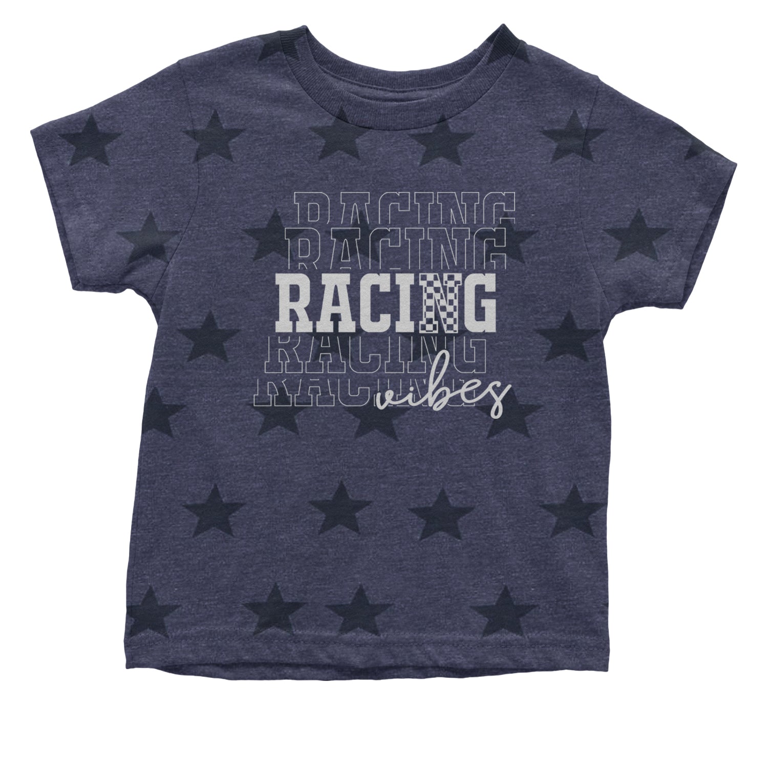 Racing Vibes Infant One-Piece Romper Bodysuit and Toddler T-shirt Navy Blue STAR