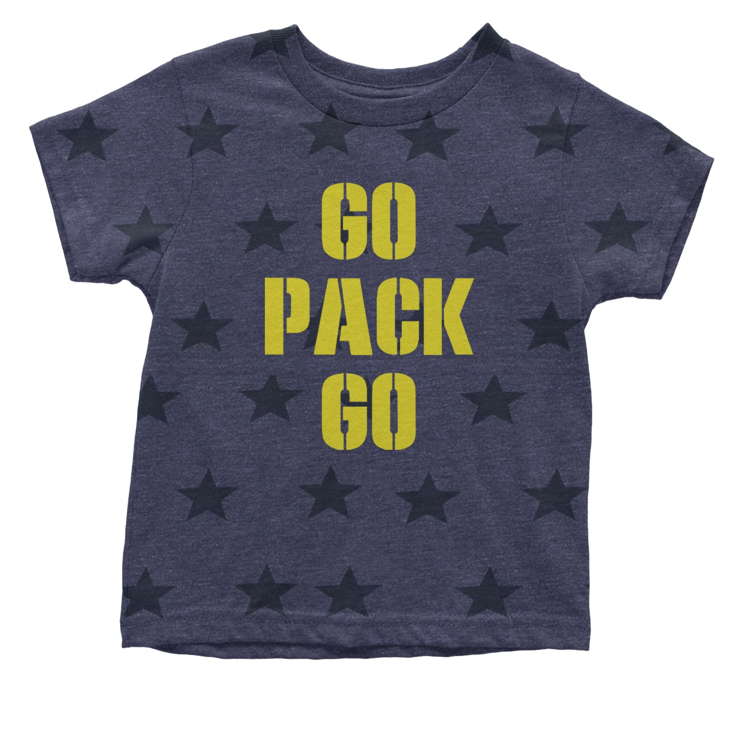 Go Pack Go Green Bay Infant One-Piece Romper Bodysuit and Toddler T-shirt Navy Blue STAR