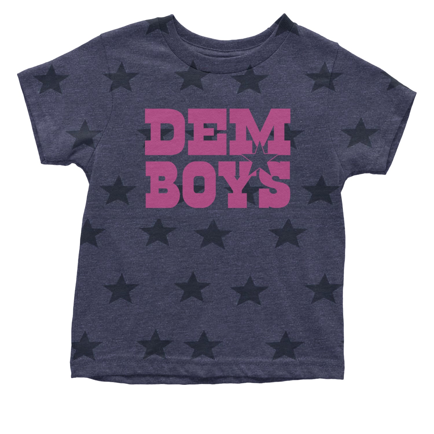 Dem Boys Hot Pink Dallas  Infant One-Piece Romper Bodysuit and Toddler T-shirt Navy Blue STAR