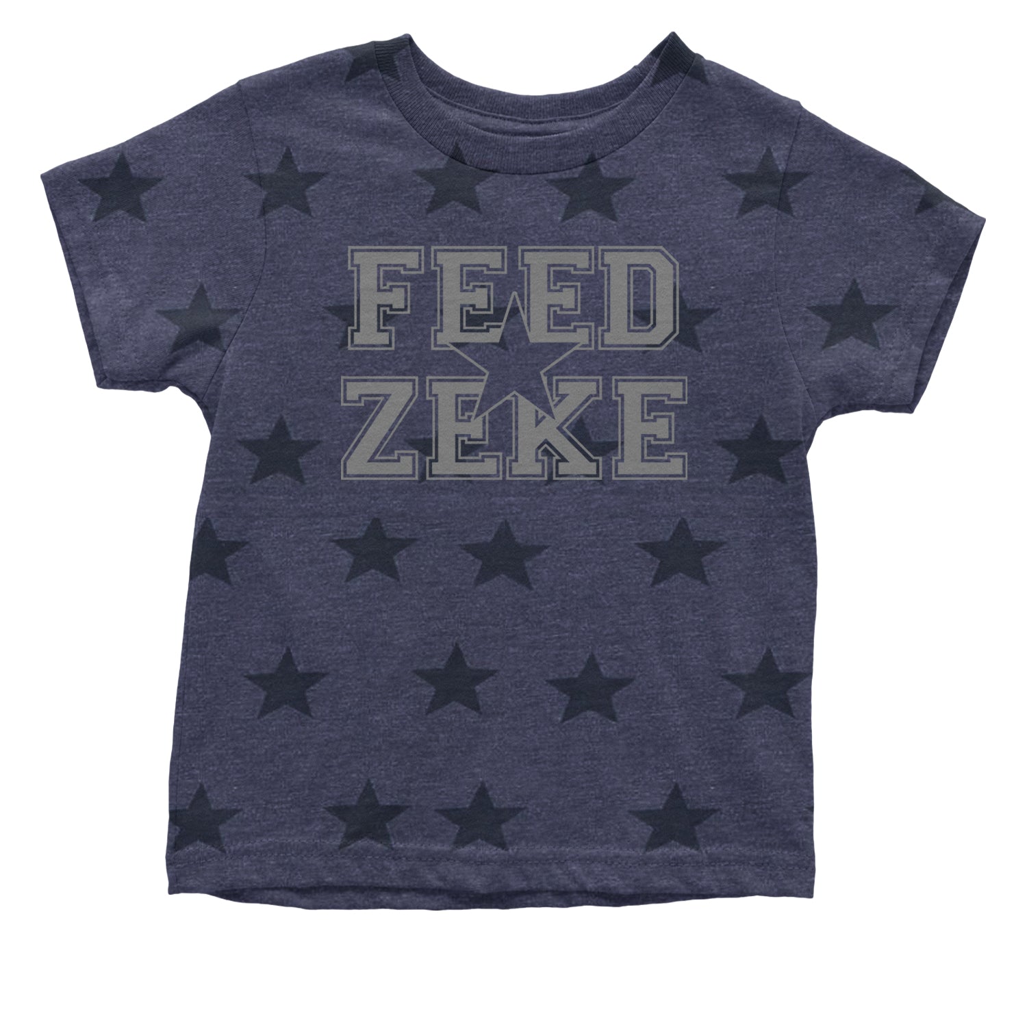 Feed Zeke Football Infant One-Piece Romper Bodysuit and Toddler T-shirt Navy Blue STAR