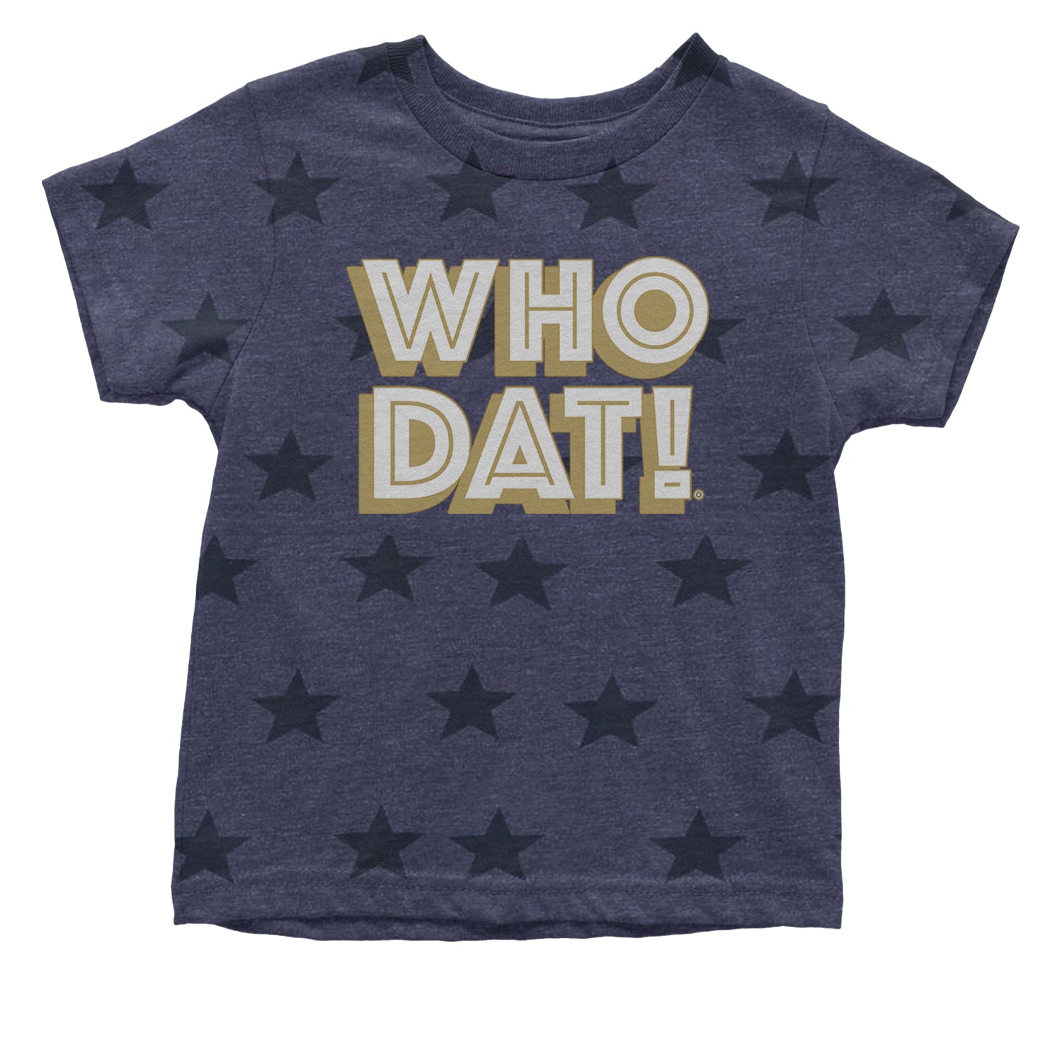 Who Dat Nation Big Bold New Orleans Infant One-Piece Romper Bodysuit and Toddler T-shirt Navy Blue STAR