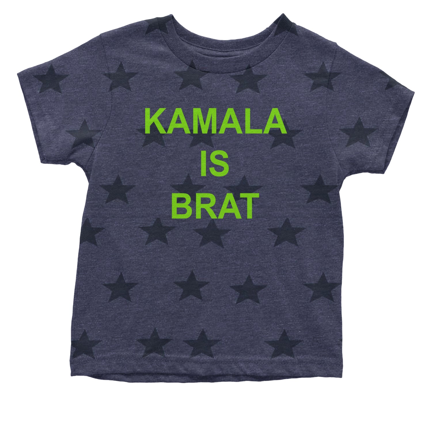 Kamala Is Brat - President Harris 2024 Infant One-Piece Romper Bodysuit and Toddler T-shirt Navy Blue STAR