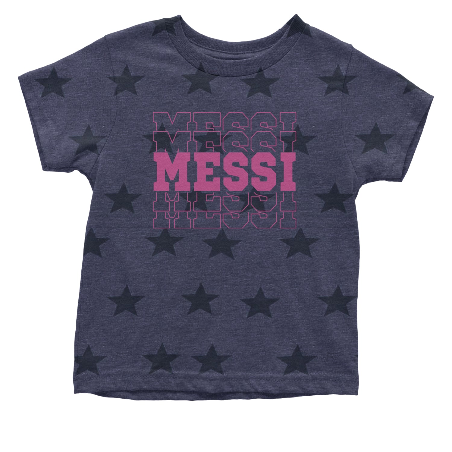 Messi Miami Futbol Infant One-Piece Romper Bodysuit and Toddler T-shirt Navy Blue STAR