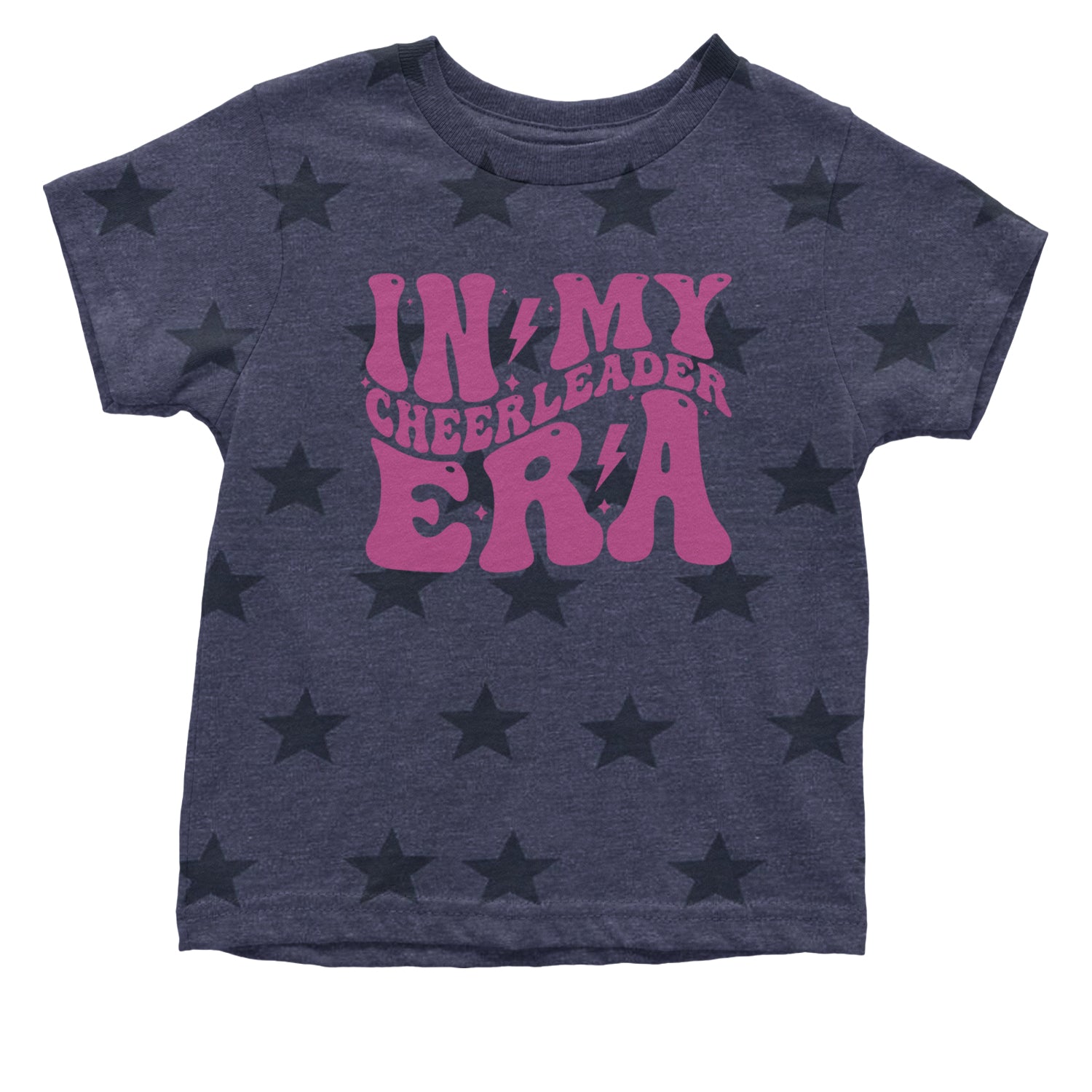 In My Cheerleader Era Infant One-Piece Romper Bodysuit and Toddler T-shirt Navy Blue STAR