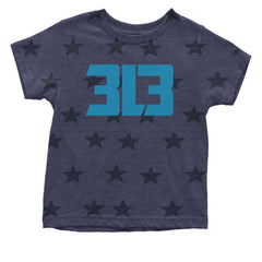 3L3 From The 313 Detroit Football Infant One-Piece Romper Bodysuit and Toddler T-shirt Navy Blue STAR