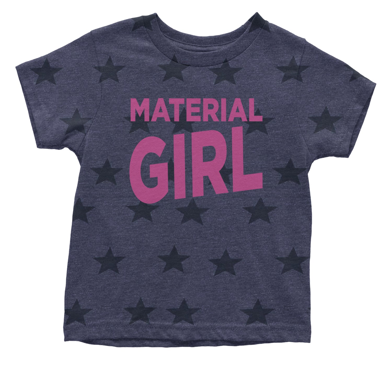 Material Girl 80's Retro Celebration Infant One-Piece Romper Bodysuit and Toddler T-shirt Navy Blue STAR