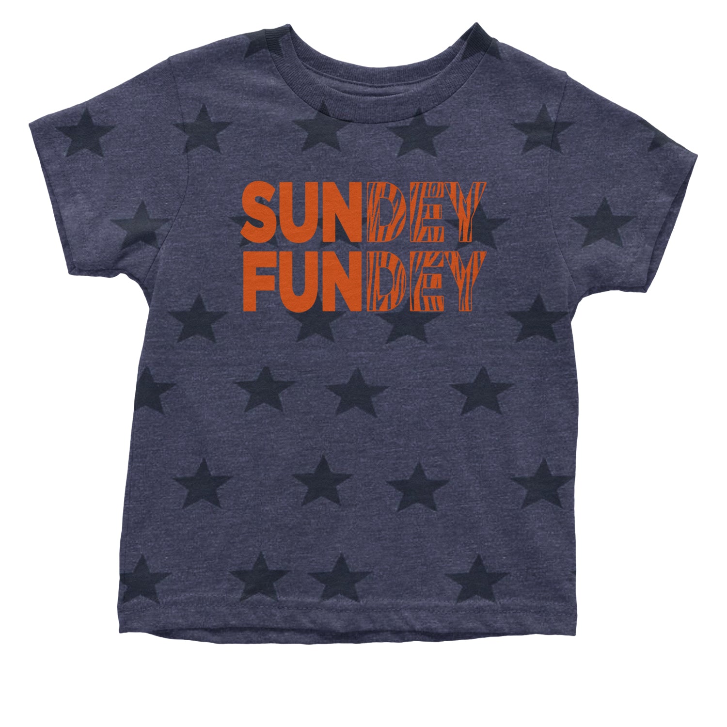 SunDEY FunDEY Sunday FundayInfant One-Piece Romper Bodysuit and Toddler T-shirt Navy Blue STAR