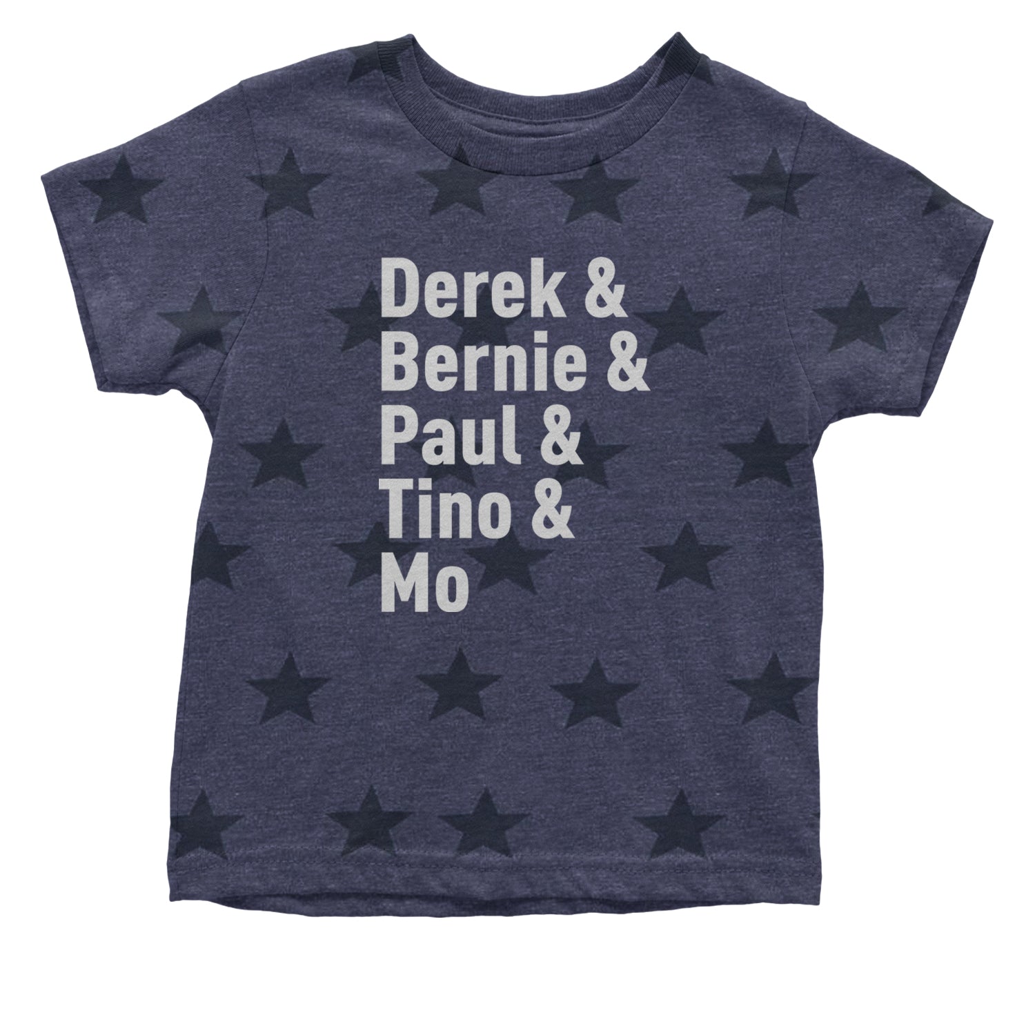 Derek & Bernie & Paul & Tino & Mo Infant One-Piece Romper Bodysuit and Toddler T-shirt Navy Blue STAR