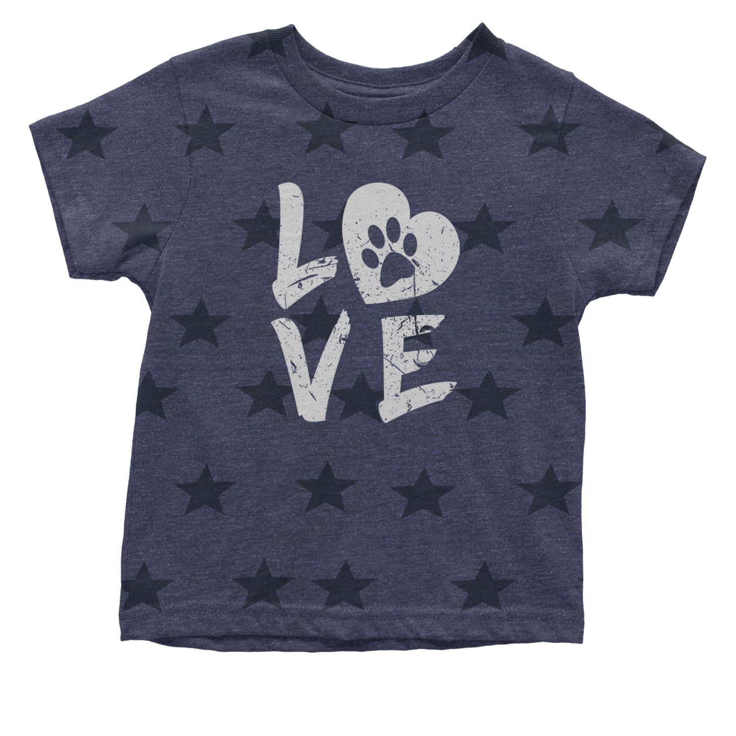 I Love My Dog Paw Print  Infant One-Piece Romper Bodysuit and Toddler T-shirt Navy Blue STAR